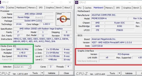 Список плат Asus, готовых к разгону процессора AMD Athlon 200GE